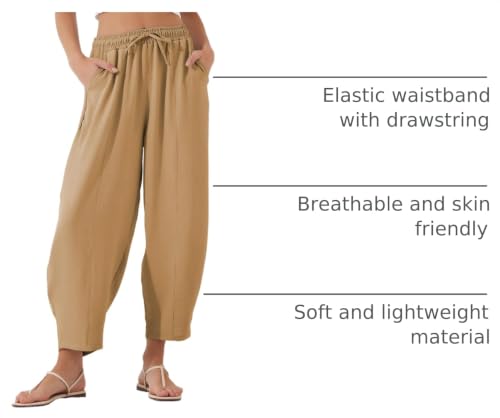 Image of EVALESS Women's High Waisted Wide Leg Palazzo Trousers