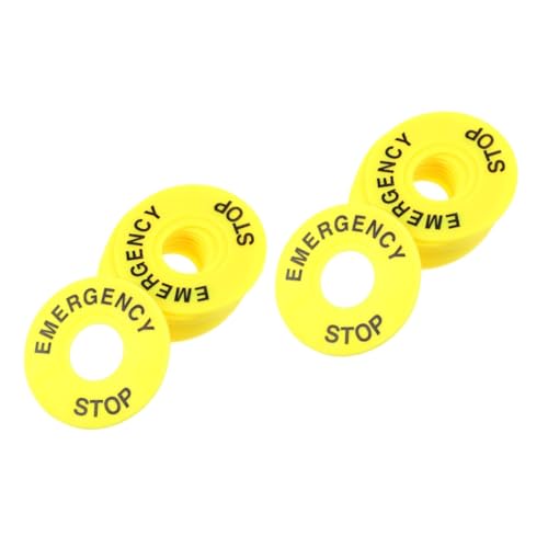 Anillo de parada de emergencia y advertencia PRETYZOOM para botón