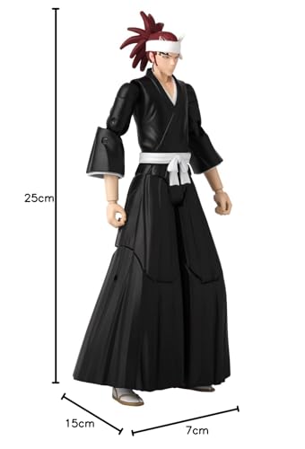 BANDAI - Anime Heroes - Bleach - Figurine Anime Heroes 17 cm - Abarai Renji - Licence Officielle Bleach - Figurine d'action articulée Renji - 36972