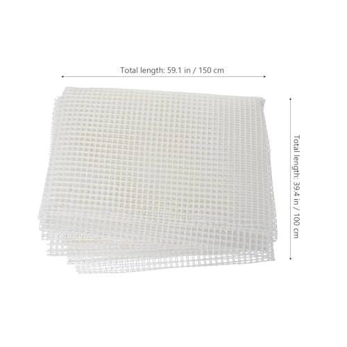 Image of COHEALI Blank Rug Hooking Mesh (59 inch x 39 inch), Latch Hook Canvas for DIY Rug Making, Tufting Backing Cloth for Embroidery, Needlework Canvas Mesh Fabric for Handcrafted Tapestry, Large Size
