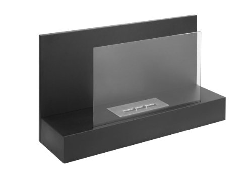 Wall Mounted Ventless Bio Ethanol Fireplace - Ater Black | Ignis #TOP3