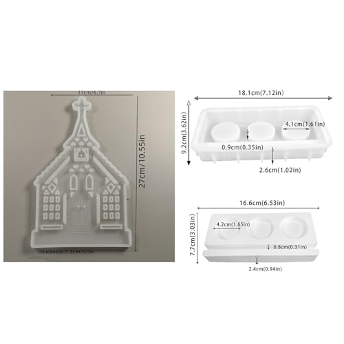 Moule en silicone pour bougeoir plâtre de forme croix finition précise - 5