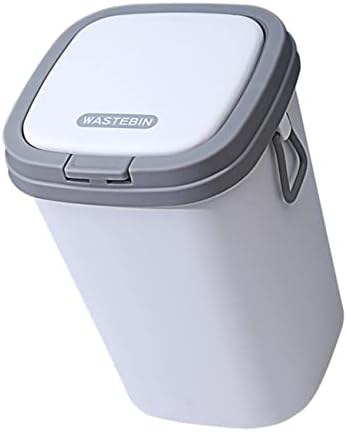 BUGUUYO Household Trash Can Lidded Trash Can Pp with Cover Light Grey