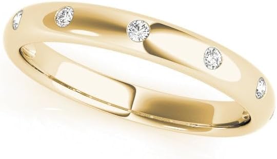 Gypsy Set Diamond Eternity Band Ring for Women Girl in Pure 925 Silver, 18K Gold Plated, Promise Rings, Gift for Her, Promise Ring