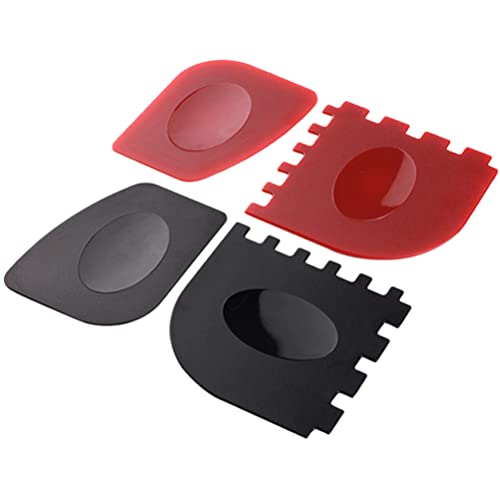 Yardwe Grillzubehör 4-teiliges Grillschaber-Set Pfannenschaber Aus Zur Pfannenreinigung Antihaftbeschichtung