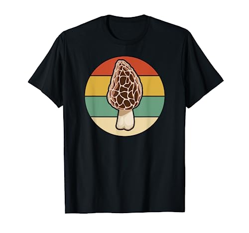 Estilo de los años 70 y 80 Morel Mushroom Foraging Mycology Nerd Camiseta