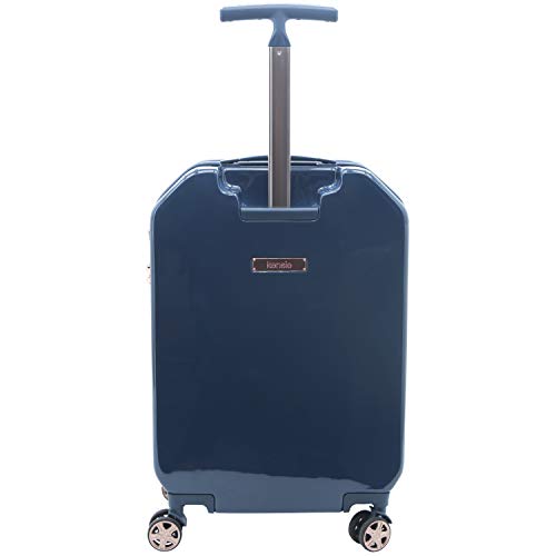 Kensie Women's 3D Gemstone Tsa Lock Hardside Spinner Luggage, Midnight Blue, 2 Piece Set (28"/20") #TOP6