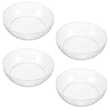 Genérico Bandeja de Pesaje para Báscula Digital de Cocina, Set de 4 Piezas de Plástico Abs Transparente con Escala de 600 Ml, Recipiente Medidor Reutilizable para Alimentos y Líquidos