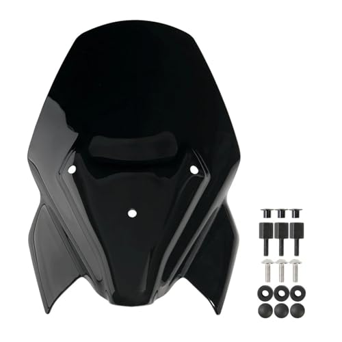 �E�C���h�X�N���[�� �t�����g�K���X�E�C���h�f�B�t���N�^�[�o�C�U�[ �ɓK������ F 900 RF 900R F900 R 2020-2024 �X�|�[�c�t�����g�K���X �X�N���[��(Black Smoke)