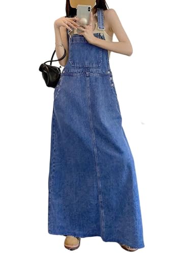 Amazon.com: chouyatou Women's Adjustable Strap Distressed Denim
