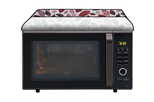 Image of Stylista Microwave Oven Cover for IFB 23 L Convection 23BC4 Ditzy Pattern offwhite Base
