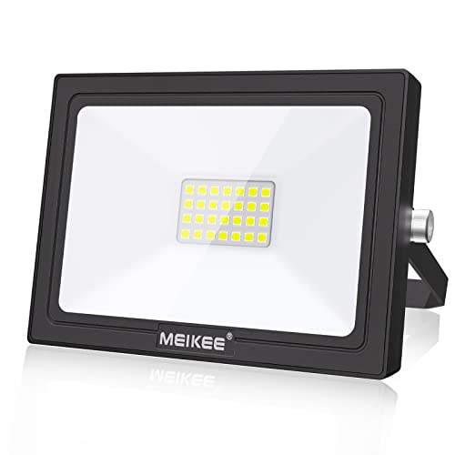 Foco LED MEIKEE 25W Foco LED exterior super brillante 2000LM 6500K blanco frío IP66 Impermeable led Floodlight exterior para campo deportivo garaje jardín patio trasero Cover