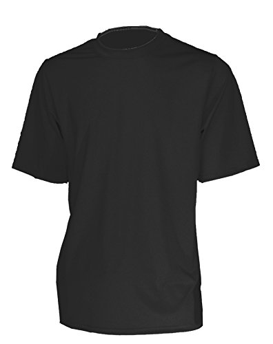 Fits Like a Tee Shirt Relaxed Loose Fit Rash Guard - Crafted in The USA (3X-Large, Black)