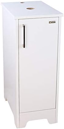 eclife 14" Bathroom Vanity and Sink Combo White Small Vanity Set with Adjustable Built-in Clapboard & Soft Closing Door Design (Single Cabinet)