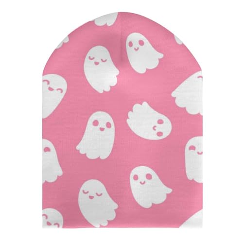 Halloween Ghost Pattern Kids Beanie Hat for for Girls Boys Children Cap Winter Knitted Chemo Cancer Headwear Accessories Gifts Decoration Black3