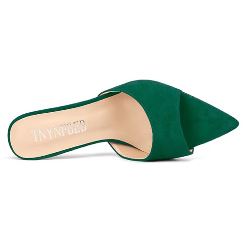 Image of TNYNFBEB Womens Stiletto High Heel Pointed Open Toe Sandals Mules Shoes Slingback Slip-on Prom Party Dress Summer 3.9 Inches Heels