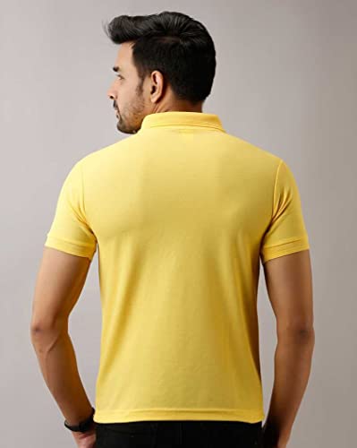 Image of INKKR Men's Polo Neck Half Sleeve Solid T-Shirts