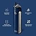 BOTTLE BOTTLE Stainless Steel Water Bottle with Straw and Lid 32 oz Vacuum Insulated Cup Stay Cold and Hot, Leak-Proof Wide Mouth Water Bottles for Men,indigo blue