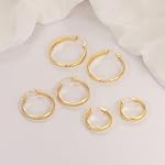 14K Gold Hoop Earrings for Women Trendy Grainy Gold Hoop Earrings Gold Jewelry Womens Earrings 20/25/30mm - Image 5