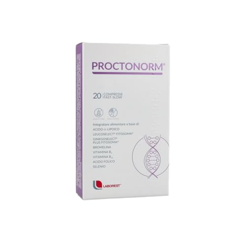 Laborest | Proctonorm | 20 compresse di 1.3g | Vitamina B6, B12, B9, Selenium è Acido-lipoico
