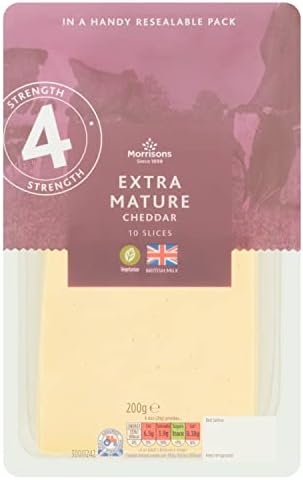 MORRISONS EXTRA MATURE CHEESE SLICES 200G