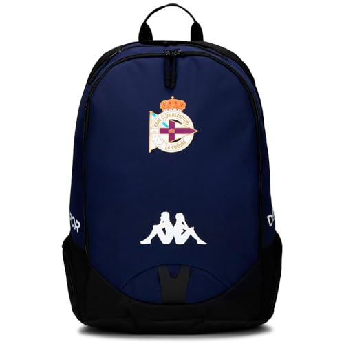 Mochila Kappa Deportivo de La Coruña diseño de calidad premium con acabados en azul y oro