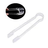 PEPLAYTAL 12Stücke Transparente Acrylzangen Multifunktionale Eiszange und Servierzange für Eiswürfel Gemüse für Party Bar Buffet und Catering Ereignisse