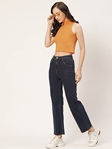 Image of Women Solid Super Soft streachable Cotton Blended Crop Top