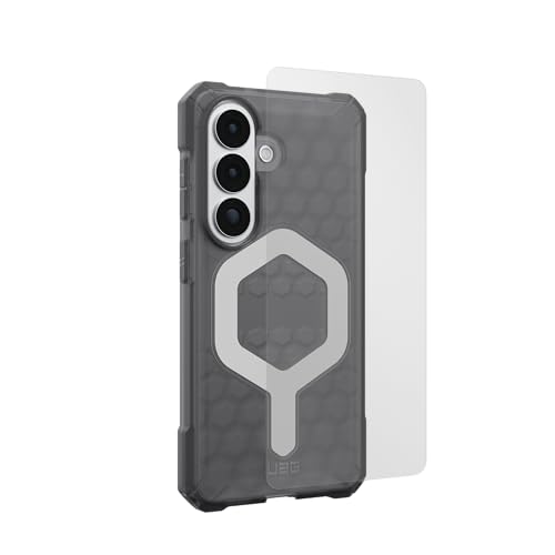 URBAN ARMOR GEAR UAG for Samsung Galaxy S26 Essential Armor Case Bundle with Glass Shield Screen Protector, Ash