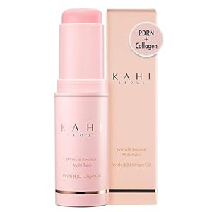 KAHI Wrinkle Bounce Multi Balm Stick | PDRN Collagen Wrinkle Stick | Korean Skin Care |All-in-One Hydrating Lip Balm Eye Cream Neck Cream Make Up Base & Face Mist Moisture Balm