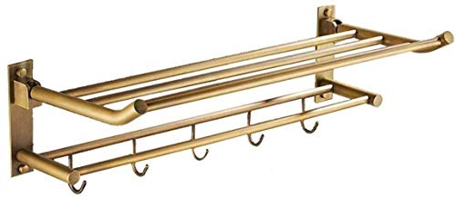CLRAWSHB Portasciugamani da Bagno Portasciugamani da Bagno in Rame Completo Portasciugamani da Bagno American Free Punch Rack Tidy/60Cm (60cm)