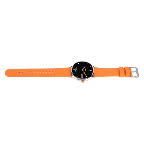 Jectse Smartwatch, Control de Perilla de Larga Duración de Batería de Smartwatch de 1,39 Pulgadas para Uso Diario (Correa de reloj naranja)
