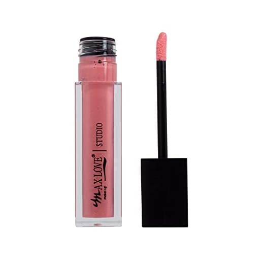 Max Love Gloss Labial Lip Volumoso Cor 12 - Nude Com Glitter - Aumento Dos Lábios