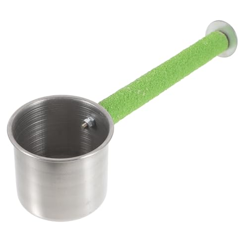 Happyyami Support De Mangeoire pour Perroquets Perchoir en Bois pour Cage À Oiseaux avec Support Et De Broyage