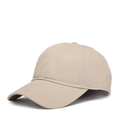 Baseball Caps Hats for Men Women Dad Hats Ballcaps Adjustable Unisex Plain Caps (Beige)