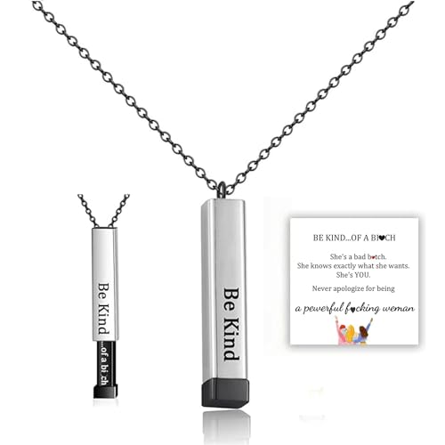 Colar feminino com mensagem