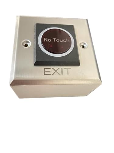 K T I® Exit Switch Push Button Infrared Stainless Steel No Touch Door Release Contactless Sensor Switch with Mounting Box