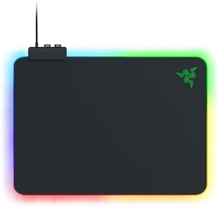 Produits high tech 38 Razer Firefly V2 - Tapis de Souris de Jeu avec Surface microtexturée et éclairage Chroma RGB (Support de câble, éclairage périphérique des Bords, antidérapant) Noir