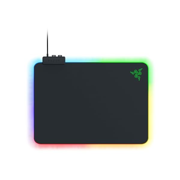Razer Firefly V2 - Gaming Mouse Pad (Gaming Mouse Mat, Micro-Textured Surface, Cable Holder, RGB Chroma Lighting) Black
