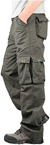 Cargo Pants for Men Relaxed Fit Lightweight Cotton Casual Joggers Athletic Trousers Hiking Straight Sweatpants