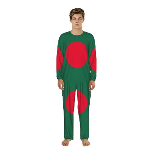 Pyjama homme Bangladesh ensemble de nuit à manches longues idée cadeau S-3XL