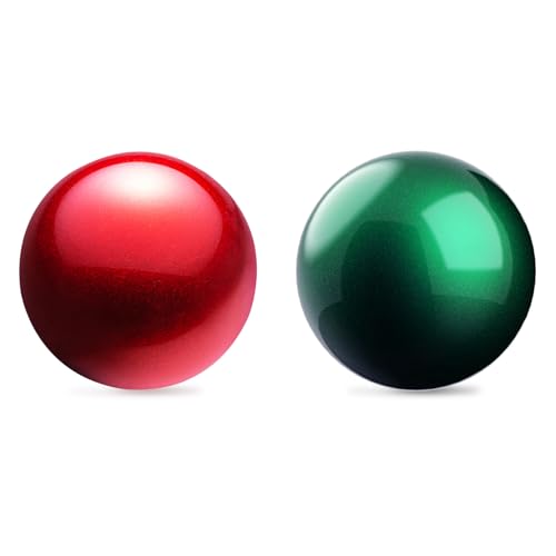 Image of SANWA 34mm /1.34inch Trackball, Replacement Ball for Logitech M575, M570, MX Ergo, Kensington TB450, TB550, Pro Fit Ergo, and Other Compatible Trackball Mouse, Glossy Red + Green, Set of 2