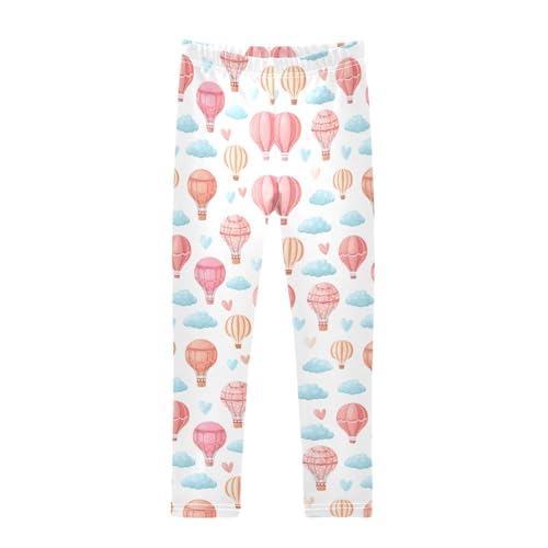 Girls Leggings Size 4T Balloon Cloud Heart Stretchy Tights Girl Clothes Comfortable Pants for Gymnastics Dance