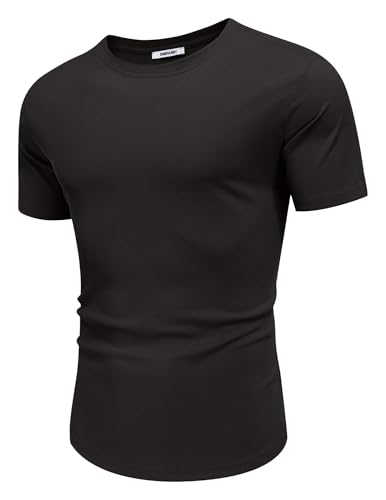 Image of COOFANDY Mens Muscle T Shirts Short Sleeve Slim Fit Tshirts Gym Workout Athletic Crewneck Shirt