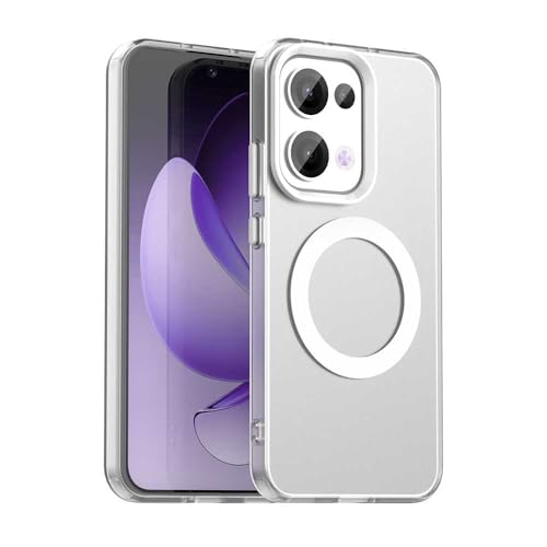 DFHASD for Oppo Reno 13 5G Case Compatible with MagSafe, Anti-Scratch & Non-Yellowing, Frosted Translucent Shockproof Protective Phone Case Compatible with Oppo Reno 13 5G (F)