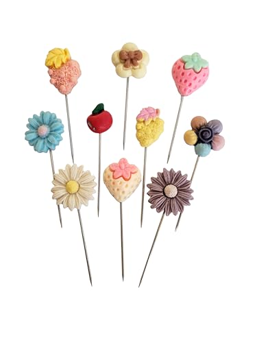 Image of MeiSie Hijab Fastener /Multicolor Hijab Clip Set /Scarf Holders /Needle Fasteners /Lapel Brooch Set - Pack of 10 (Set 5)