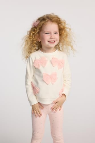 Gymboree,Girls,and Toddler Active Crewneck,Ivory Bows,3 Years - 1