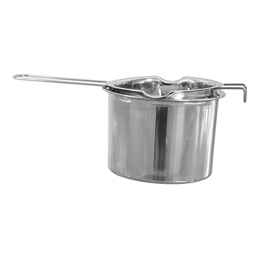 ABOOFAN 1 Juego crisol Olla de Queso para derretir Dulces al baño maría Manteca Chocolate Olla de Caldera de Acero Inoxidable Caldera Doble Vela Jabón Horno Olla de Calentamiento