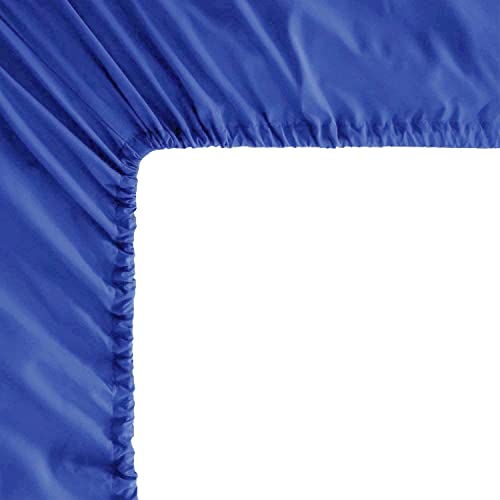 Image of Mocassi Bed Sheet Set - Luxury Hotel 1800 Premier Bedding Sheets & Pillowcases - Ultra Soft Breathable & Cooling Bed Sheets - Deep Pocket - Wrinkle Resistant - 6 Piece - Cali King, Imperial Blue