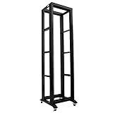 RAISING ELECTRONICS 42U Open Frame Server Network Rack 600MM Deep 4 Post with 3 Pairs of L-Rails Aluminum UL